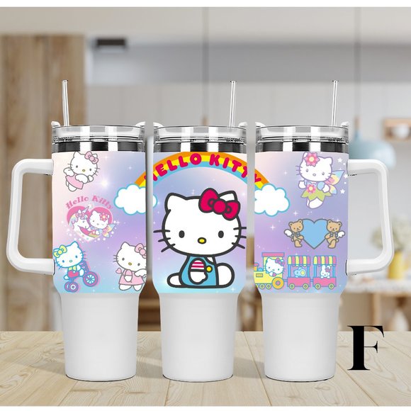Sanrio Hello Kitty Tumbler 40 oz tumbler with hand carry handle and straw - Picture 16 of 17